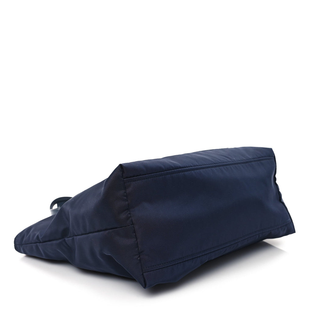 Tessuto Nylon Saffiano Vela Tote Bleu