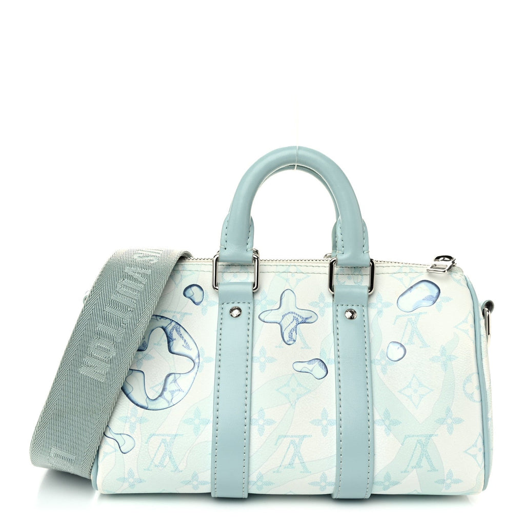 Monogram Aquagarden Keepall Bandouliere 25 Crystal Blue