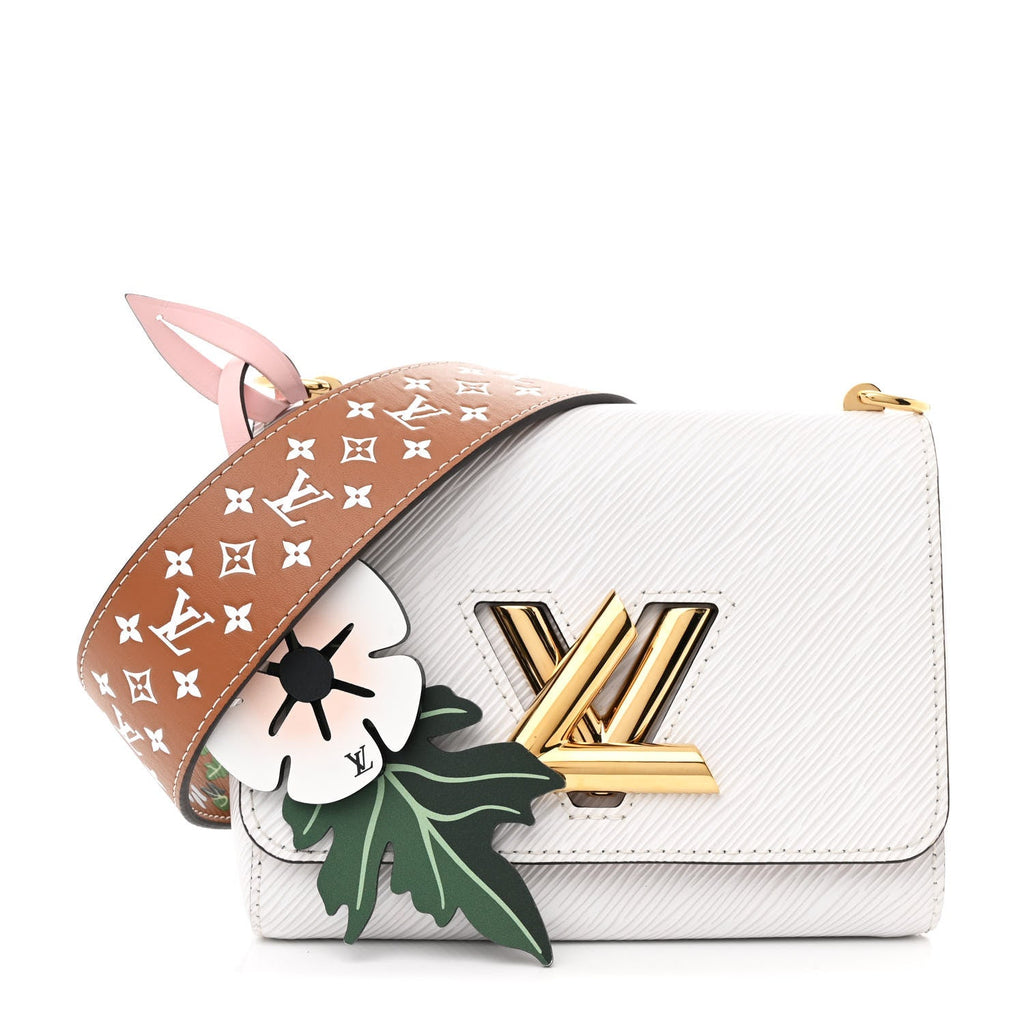 Epi Asnieres Flowers Twist Shoulder Bag PM White