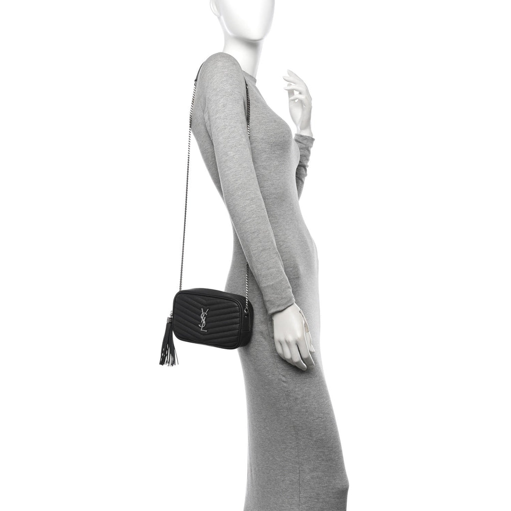Grain De Poudre Matelasse Monogram Mini Lou Camera Bag Asphalt