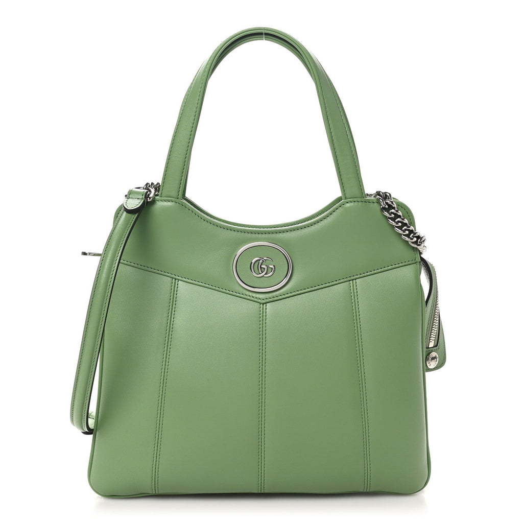Senna Calfskin Petite GG Small Tote Bag Light Green