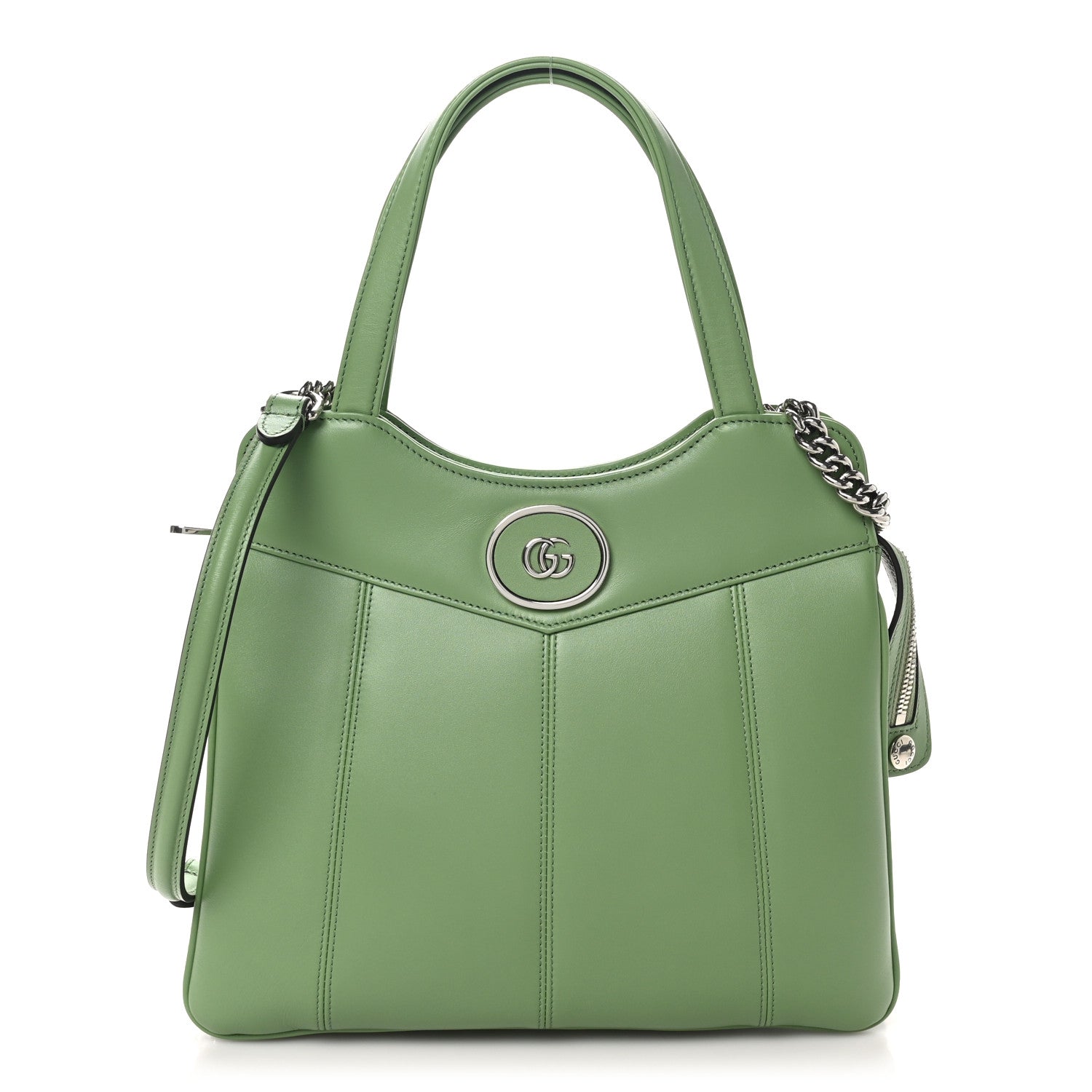 Senna Calfskin Petite GG Small Tote Bag Light Green