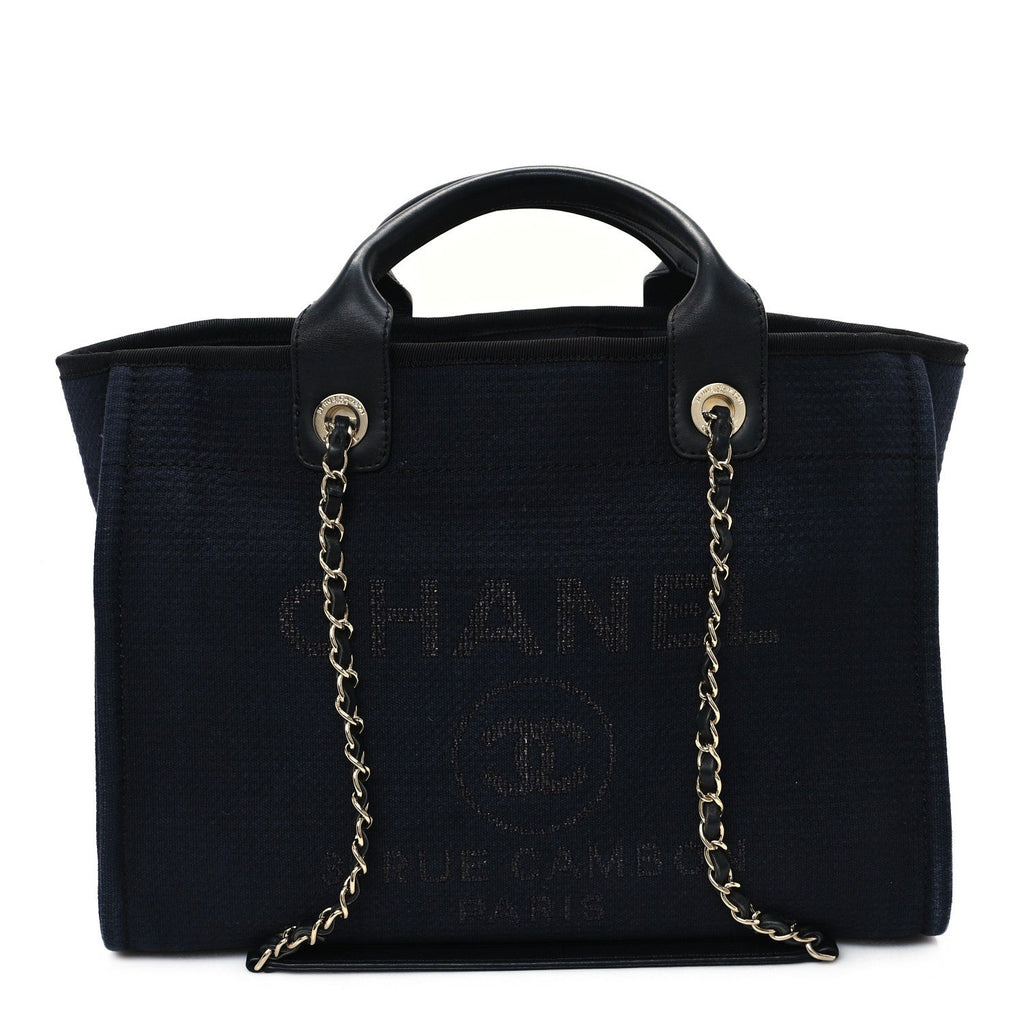 Mixed Fibers Small Deauville Tote Navy