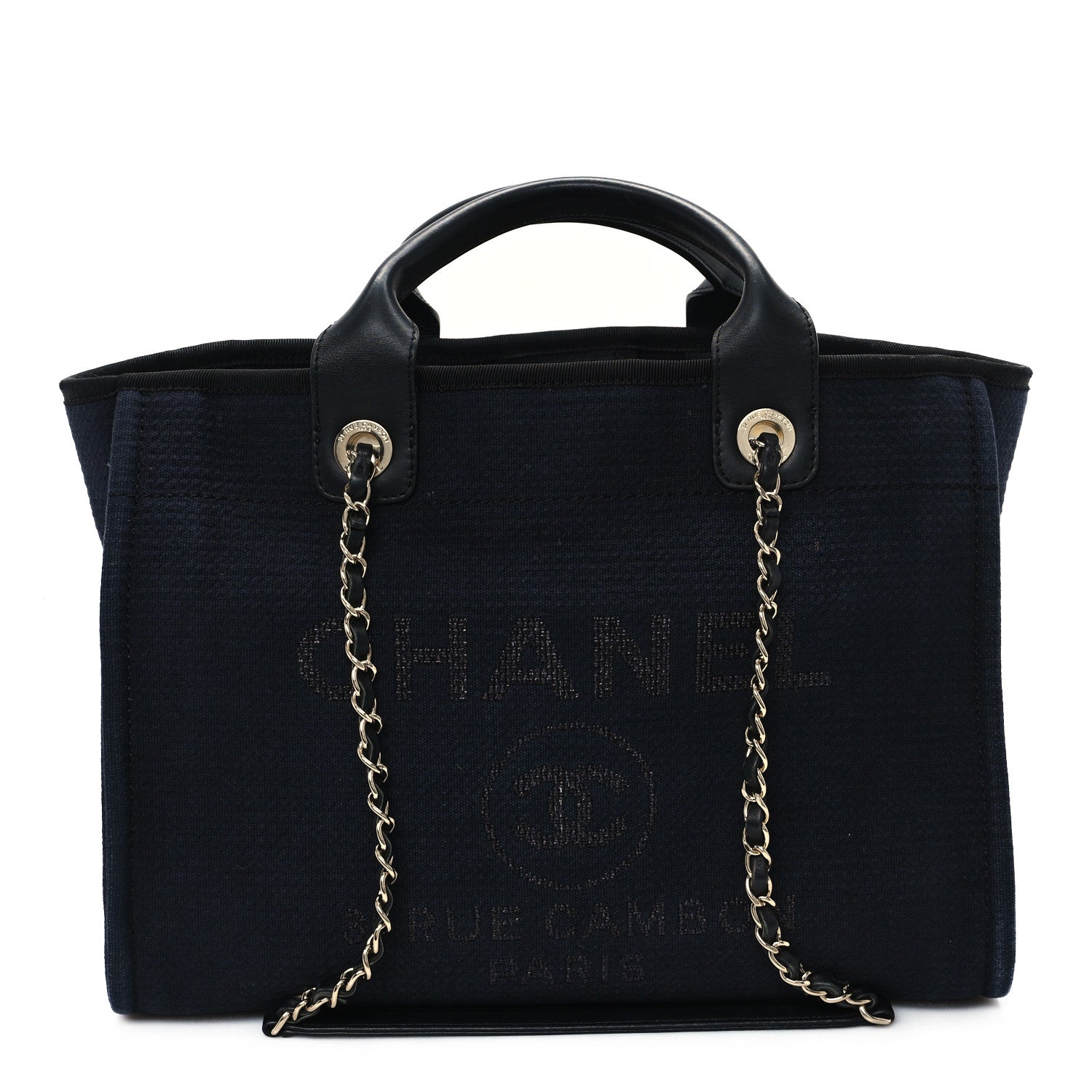 Mixed Fibers Small Deauville Tote Navy