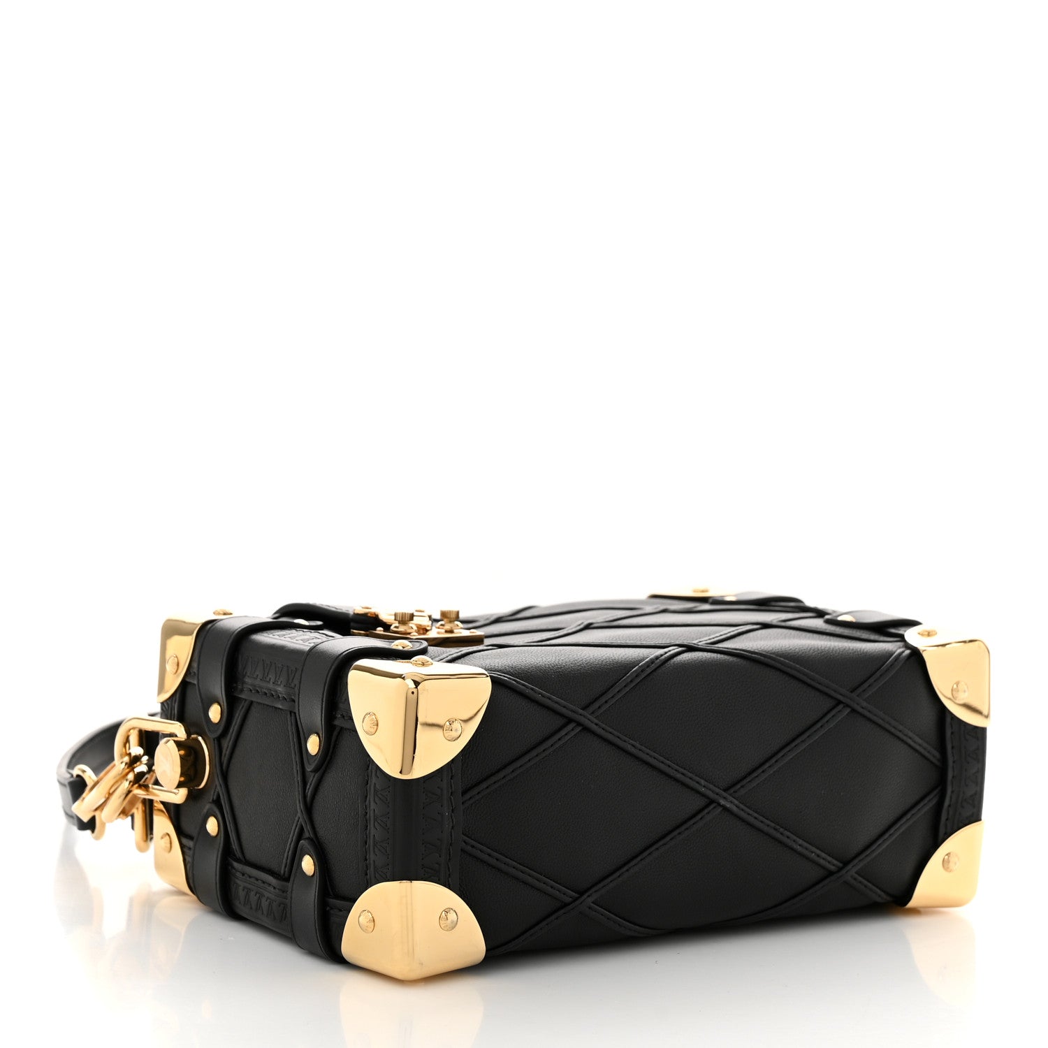 Lambskin Malletage Side Trunk PM Black