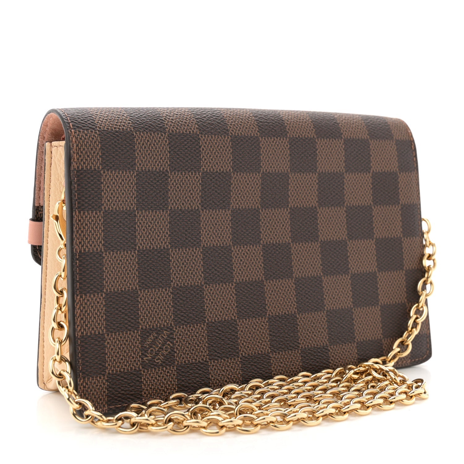 Damier Ebene Vavin Chain Wallet Creme