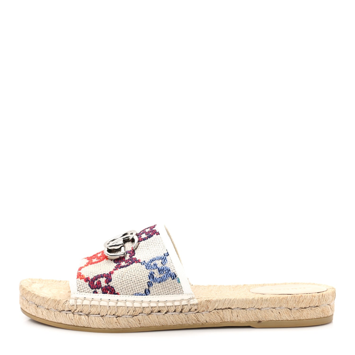 Linen Psychedelic Mini GG Monogram Slide Sandals 40 Multicolor