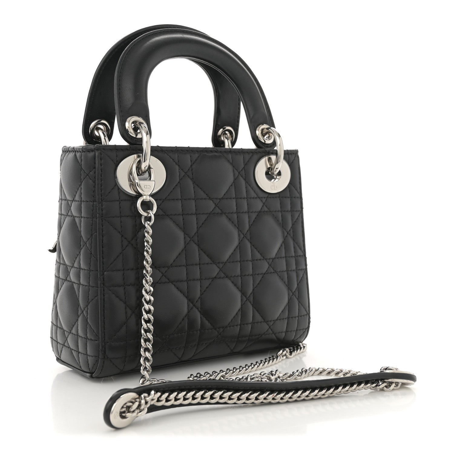 Lambskin Cannage Mini Lady Dior Black