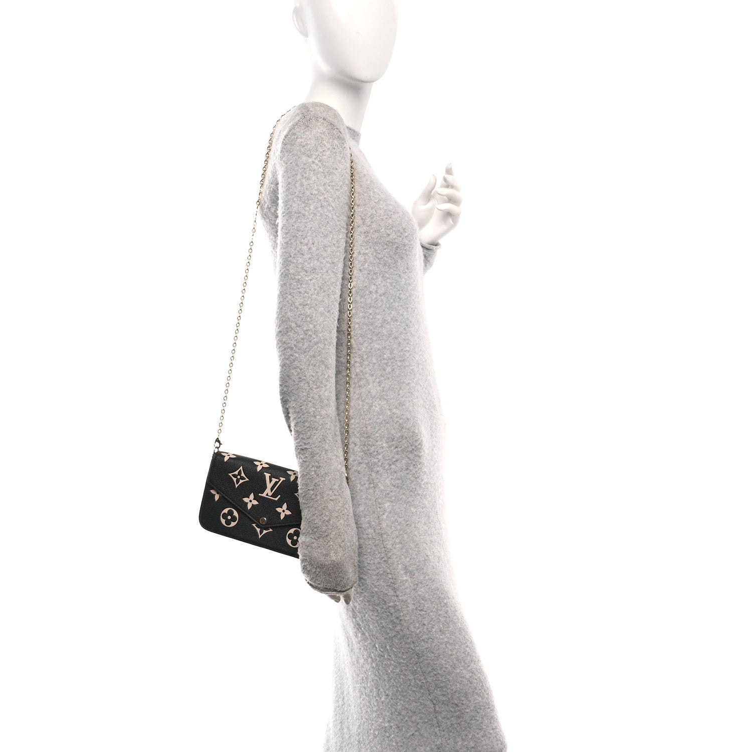 Empreinte Monogram Giant Felicie Pochette Black Beige