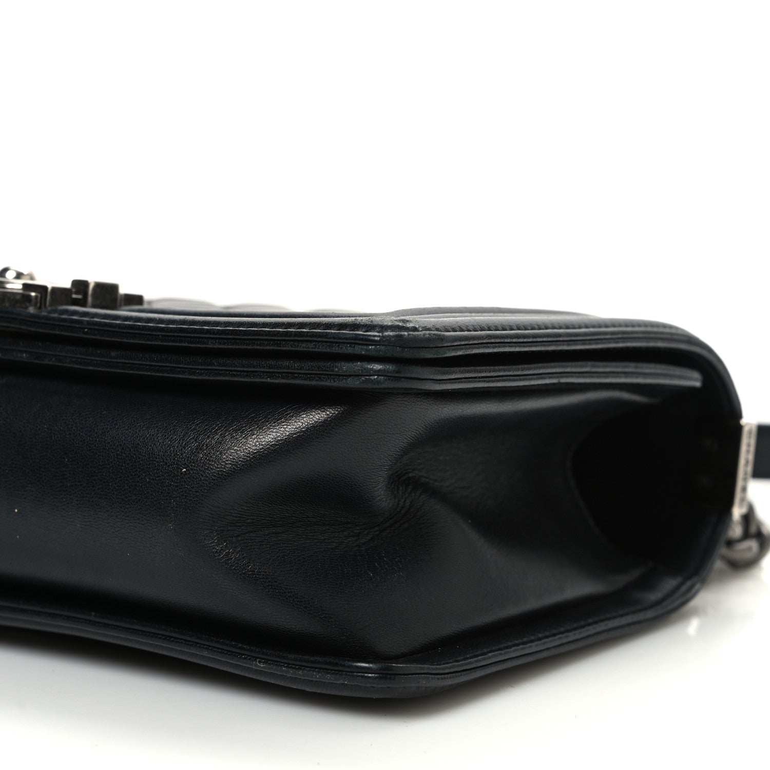 Lambskin Quilted Medium Boy Flap Black
