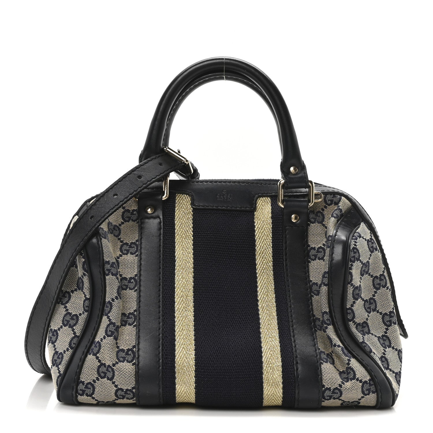 Monogram Vintage Web Small Boston Navy