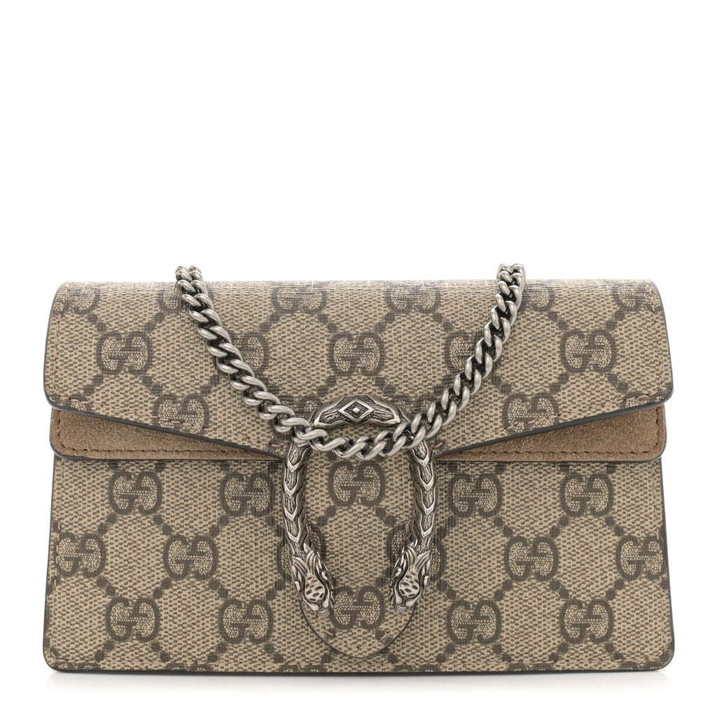 GG Supreme Monogram Super Mini Dionysus Shoulder Bag Taupe