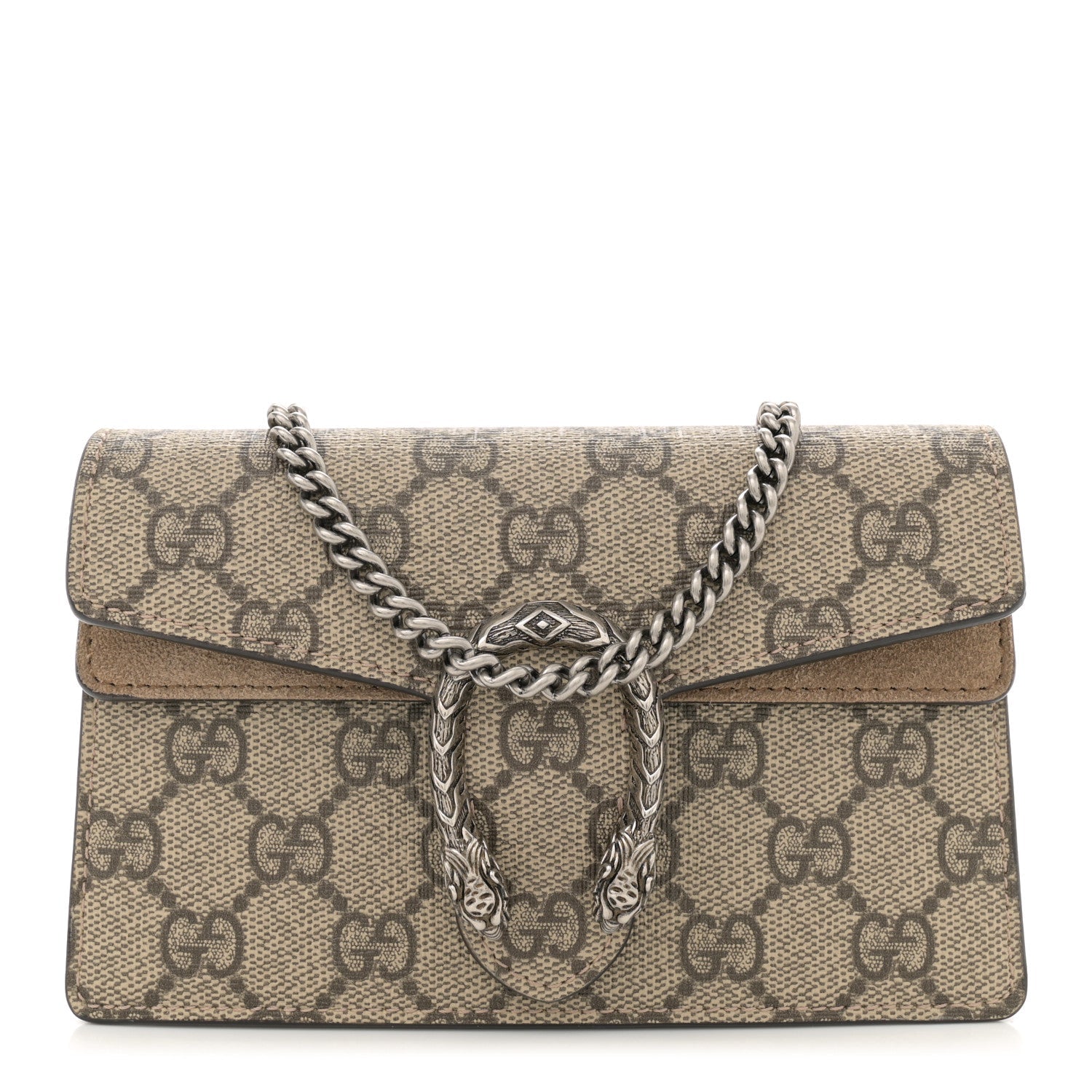 GG Supreme Monogram Super Mini Dionysus Shoulder Bag Taupe