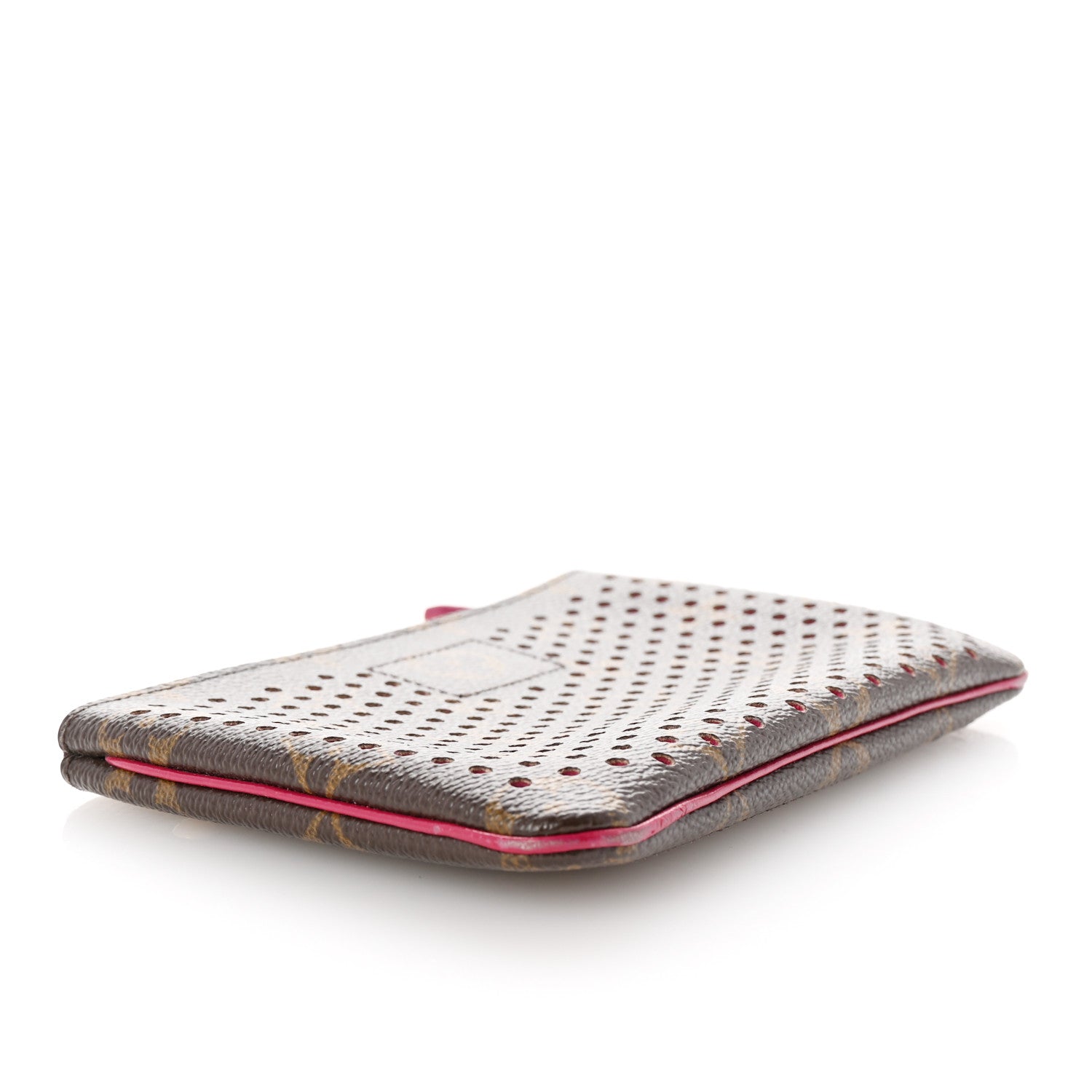 Monogram Perforated Pochette Plat Fuchsia