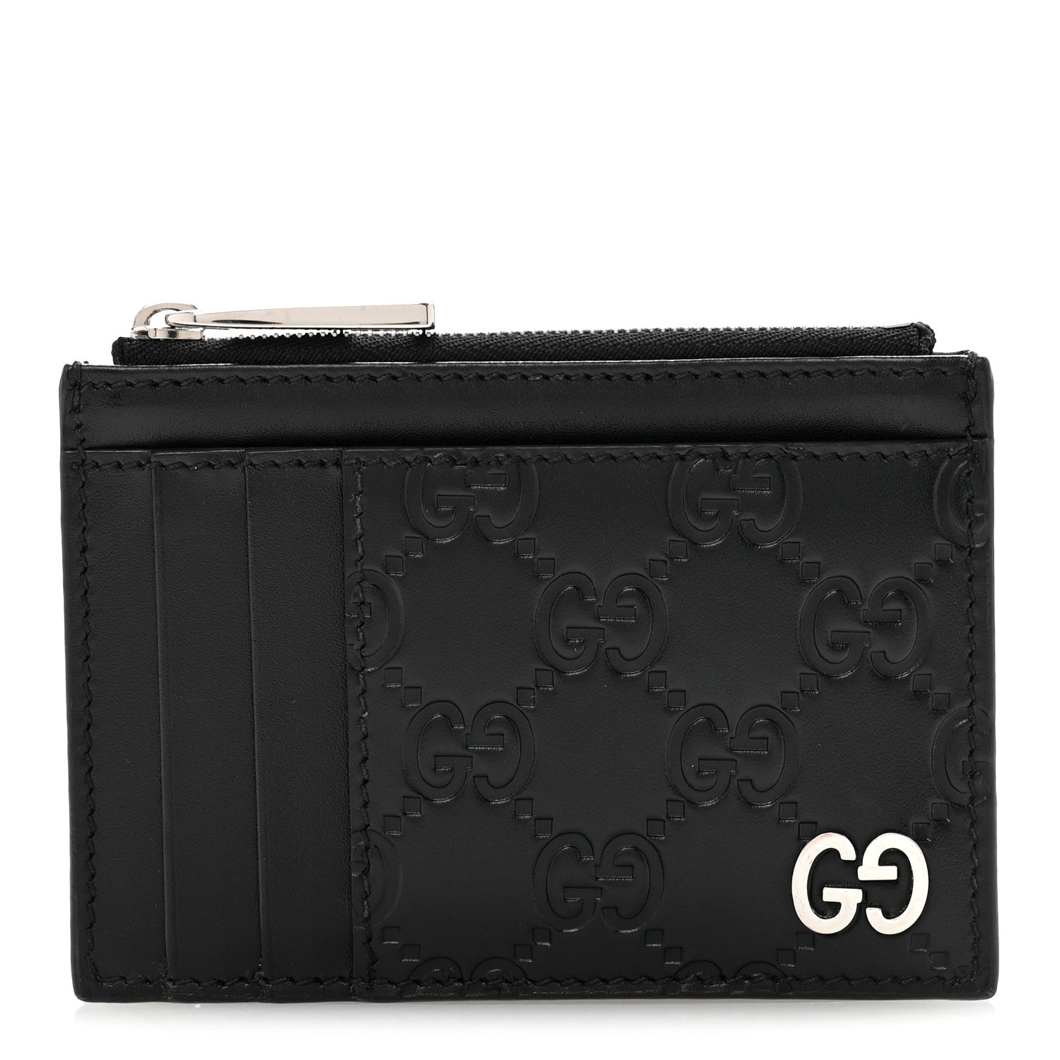 Guccissima Signature Coin Case  Holder Black