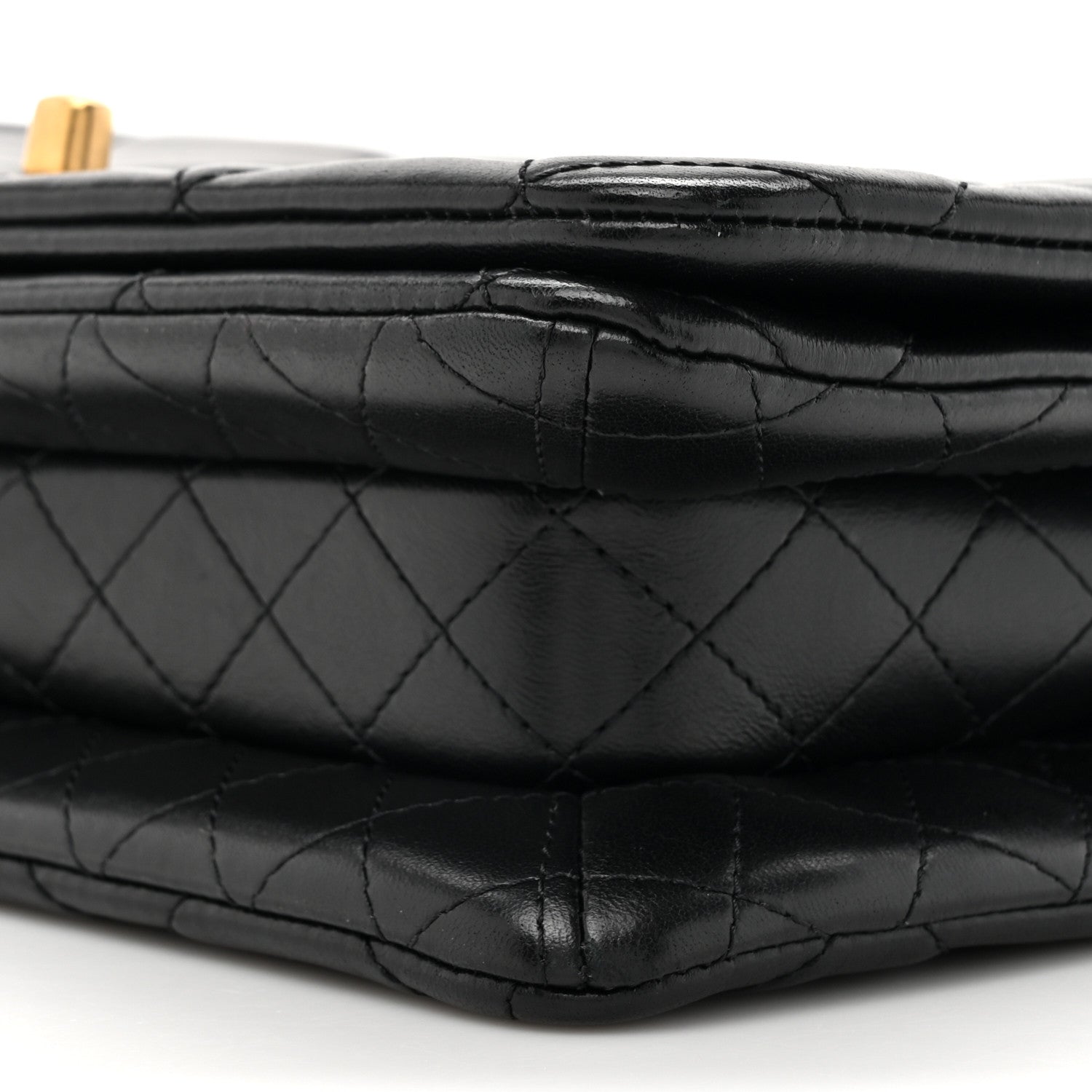 Lambskin Quilted On And On Small Chain Flap Black