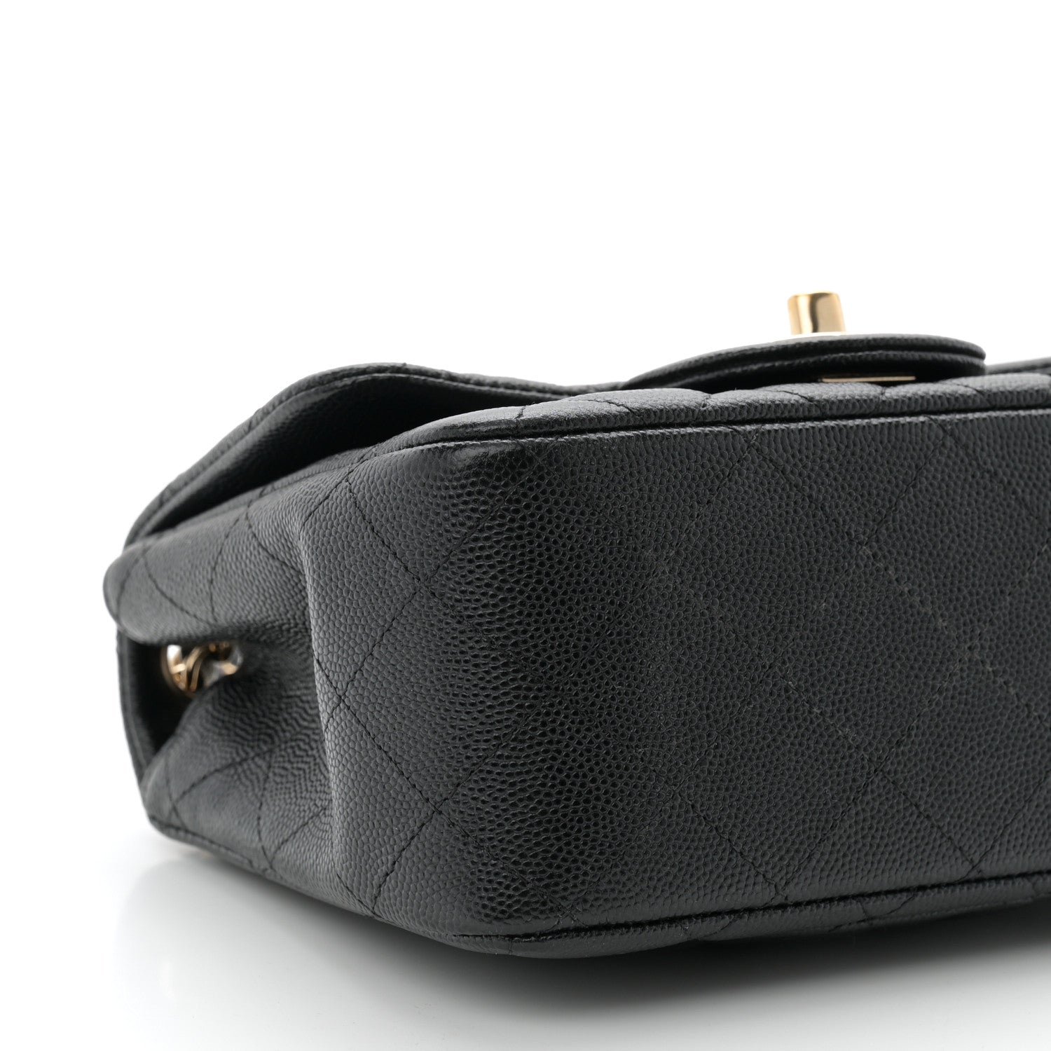 Caviar Quilted Mini Square Flap Black