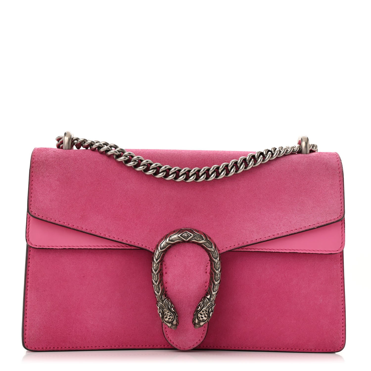 Suede Cudu Vitello Velvet Small Dionysus Shoulder Bag Pink Tropical Flower