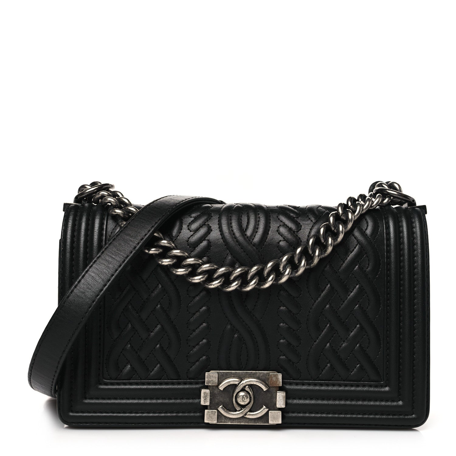 Lambskin Medium Celtic Boy Flap Black
