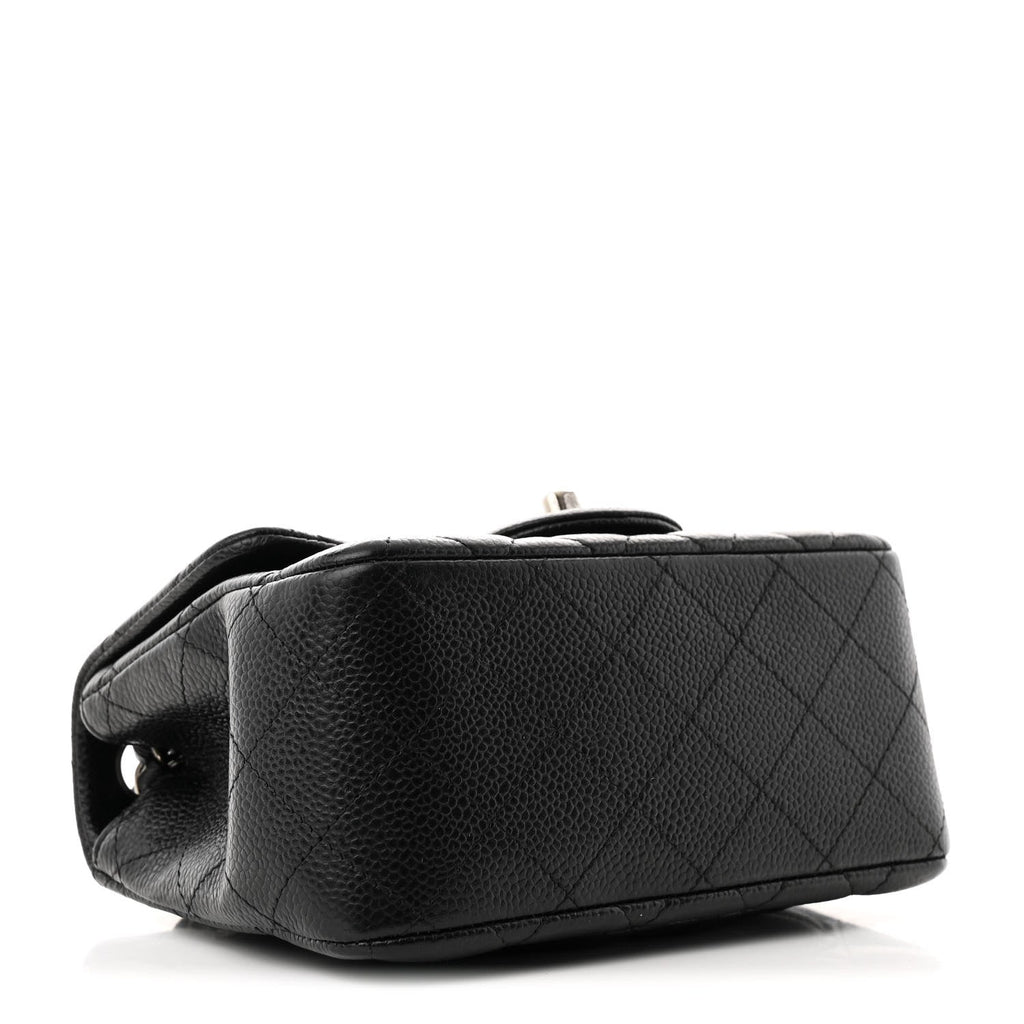 Caviar Quilted Mini Square Flap Black