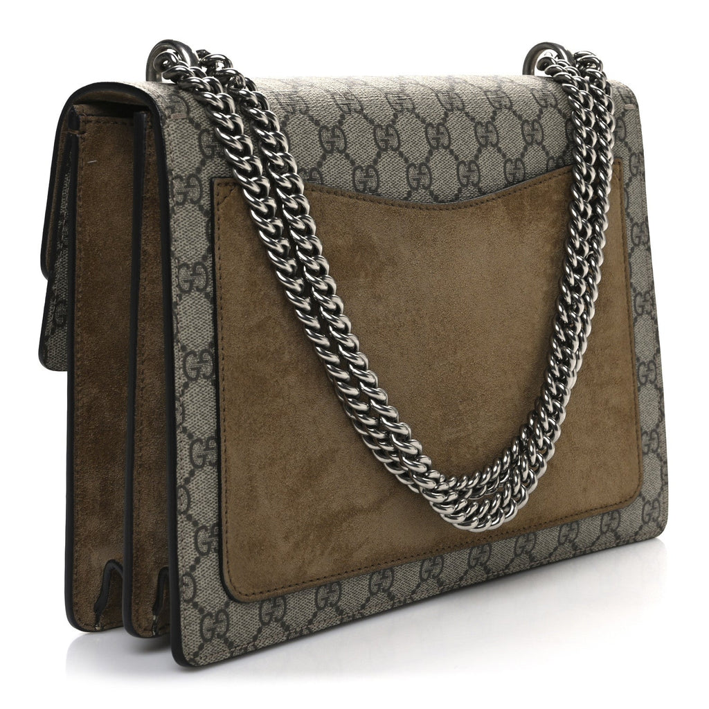 GG Supreme Monogram Medium Dionysus Shoulder Bag Taupe