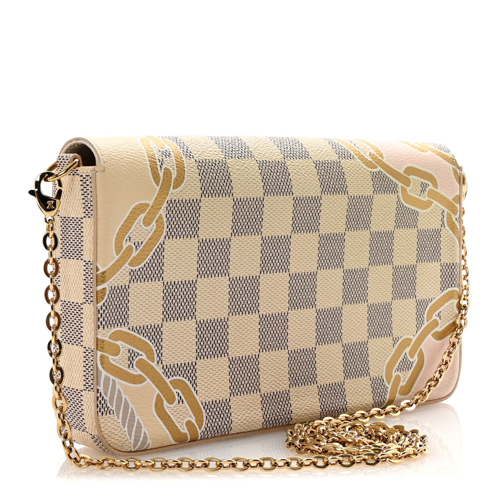 Damier Azur Nautical Pochette Felicie Chain Wallet
