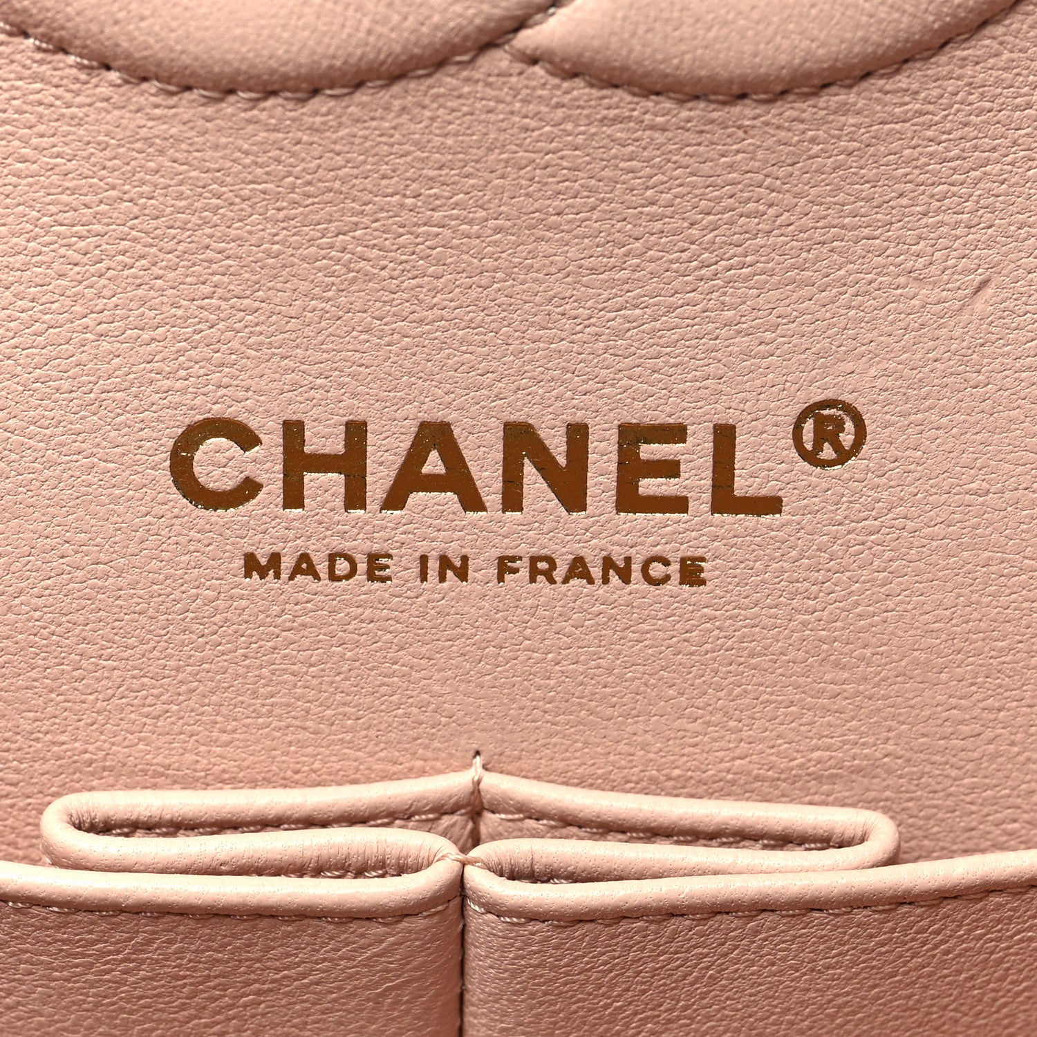 Caviar Quilted Medium Double Flap Light Beige