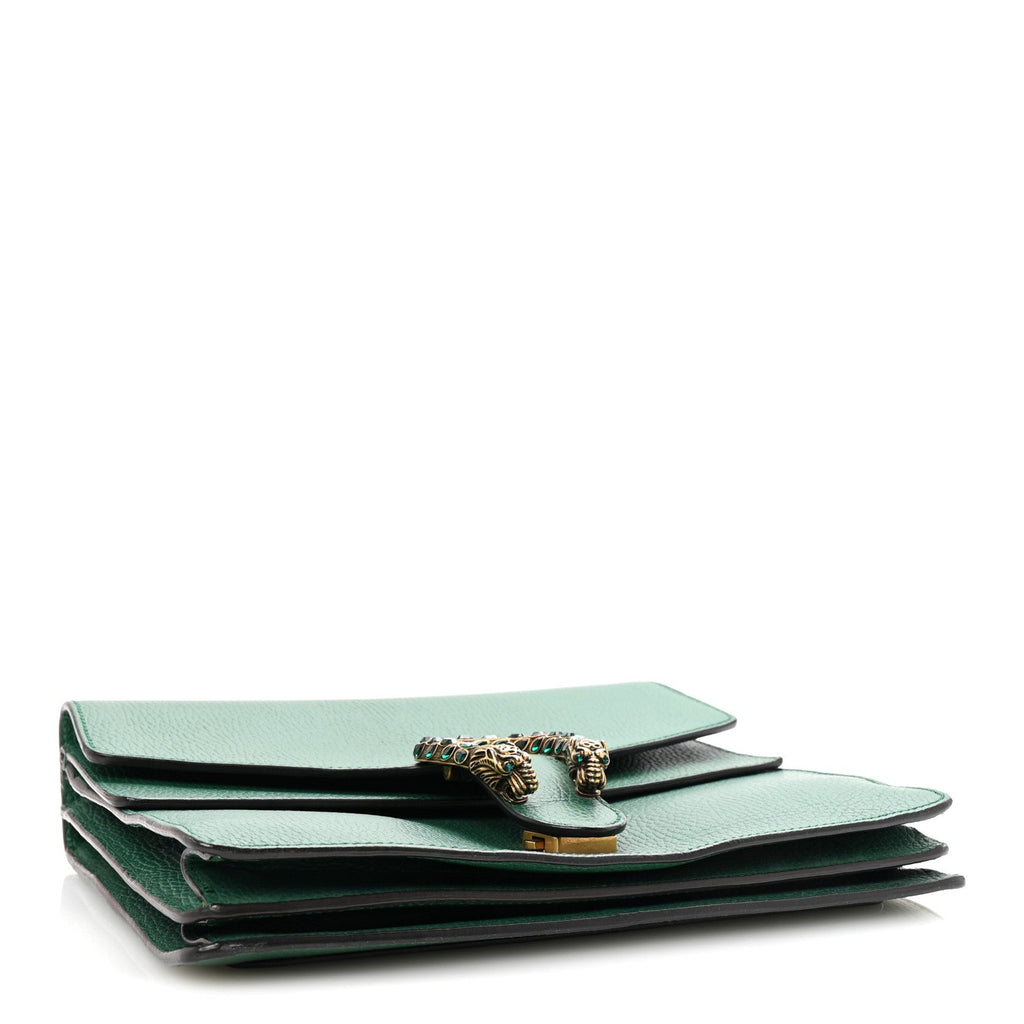 Dollar Calfskin Crystal Medium Dionysus Shoulder Bag Emerald