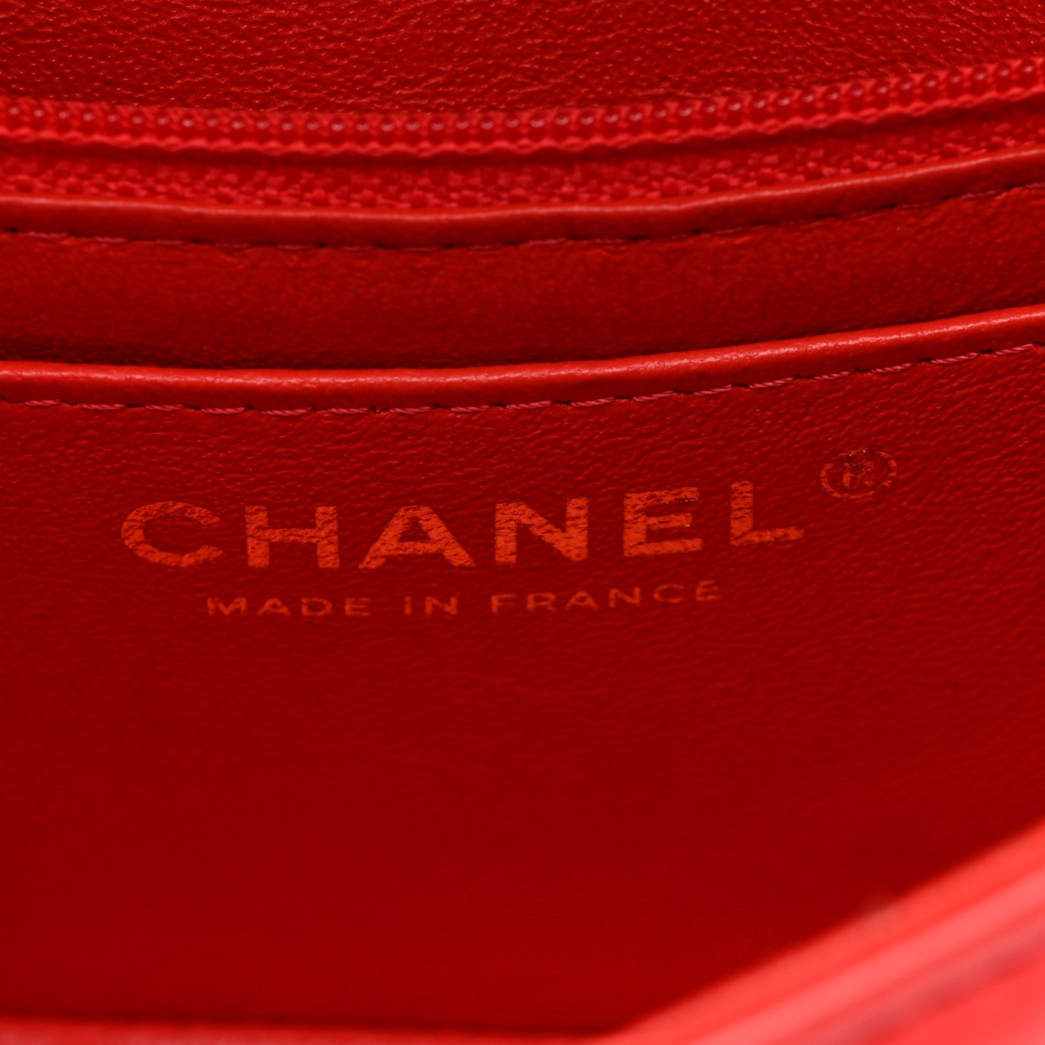 Lambskin Quilted Mini Rectangular Flap Red