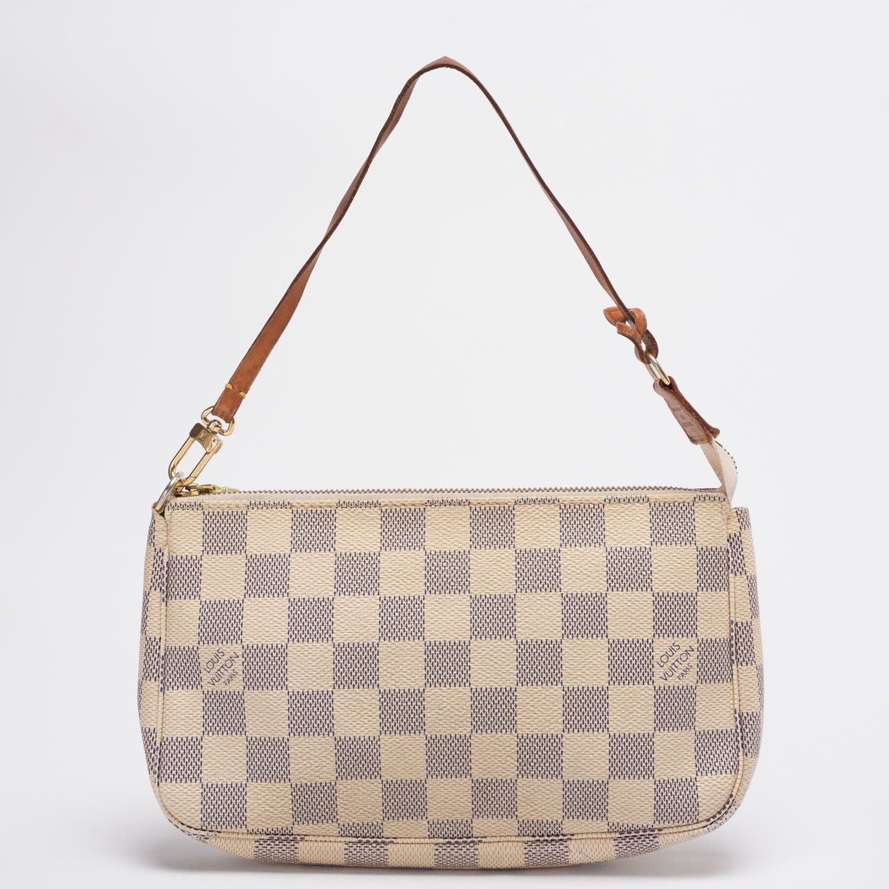 Louis Vuitton Pochette Damier Azur Canvas Accessoires Beige Handbag