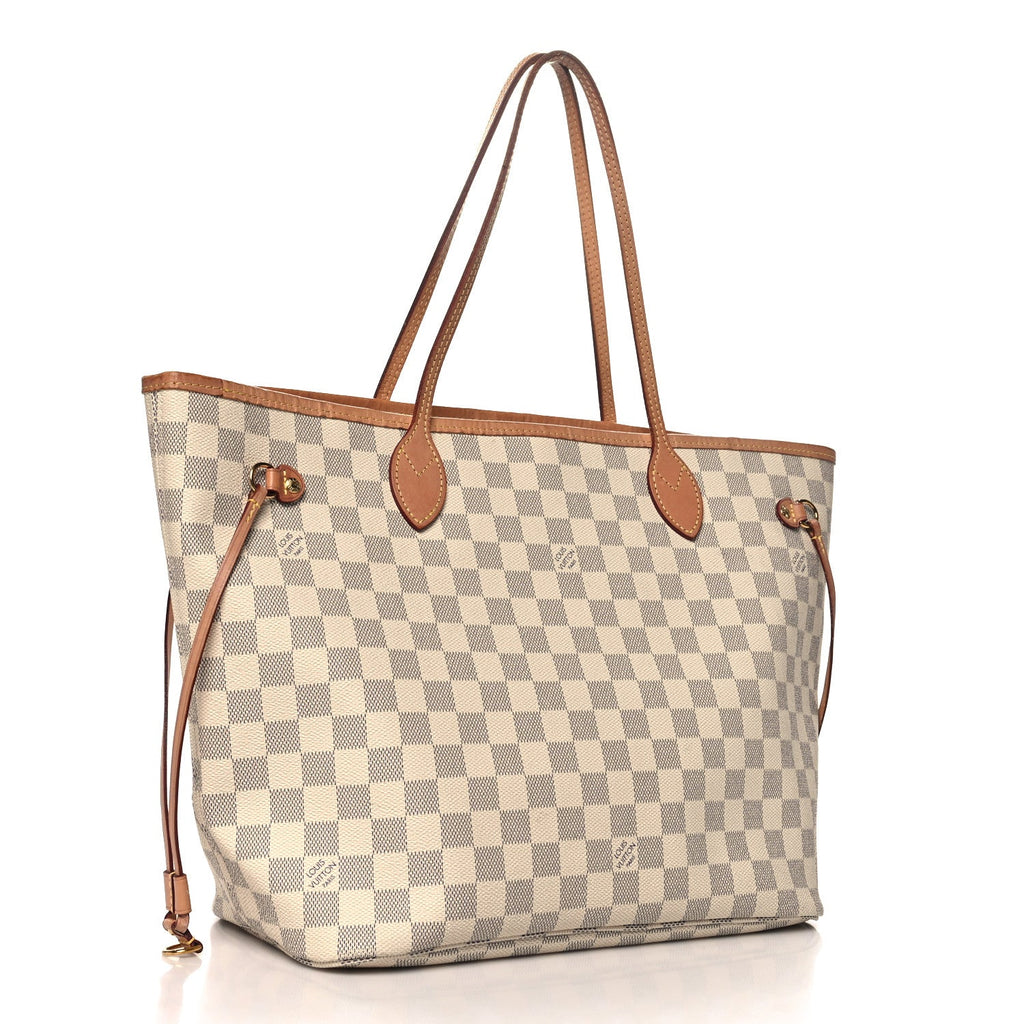 Damier Azur Neo Neverfull MM Rose Ballerine
