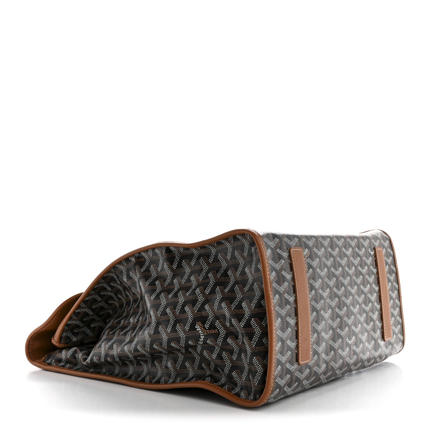 Goyardine Saint Leger Soft Briefcase Backpack Black Gold
