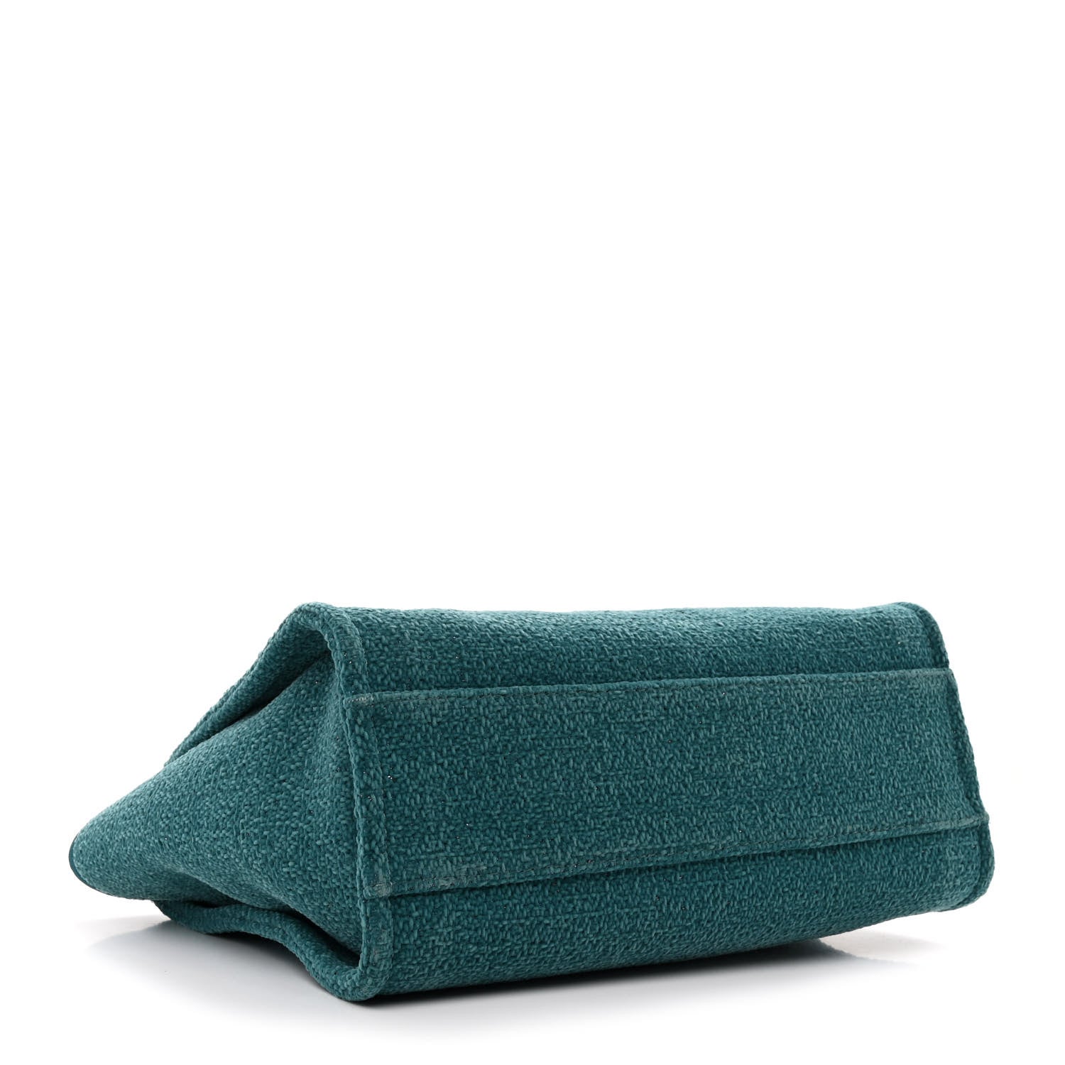Lurex Boucle Small Deauville Tote Turquoise