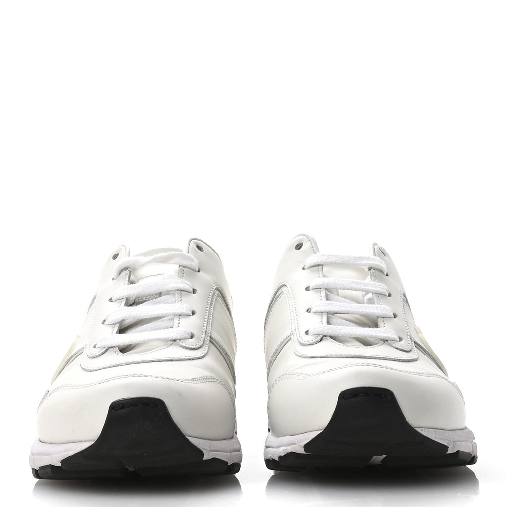 Calfskin Womens Interlocking G Sneakers 35 White