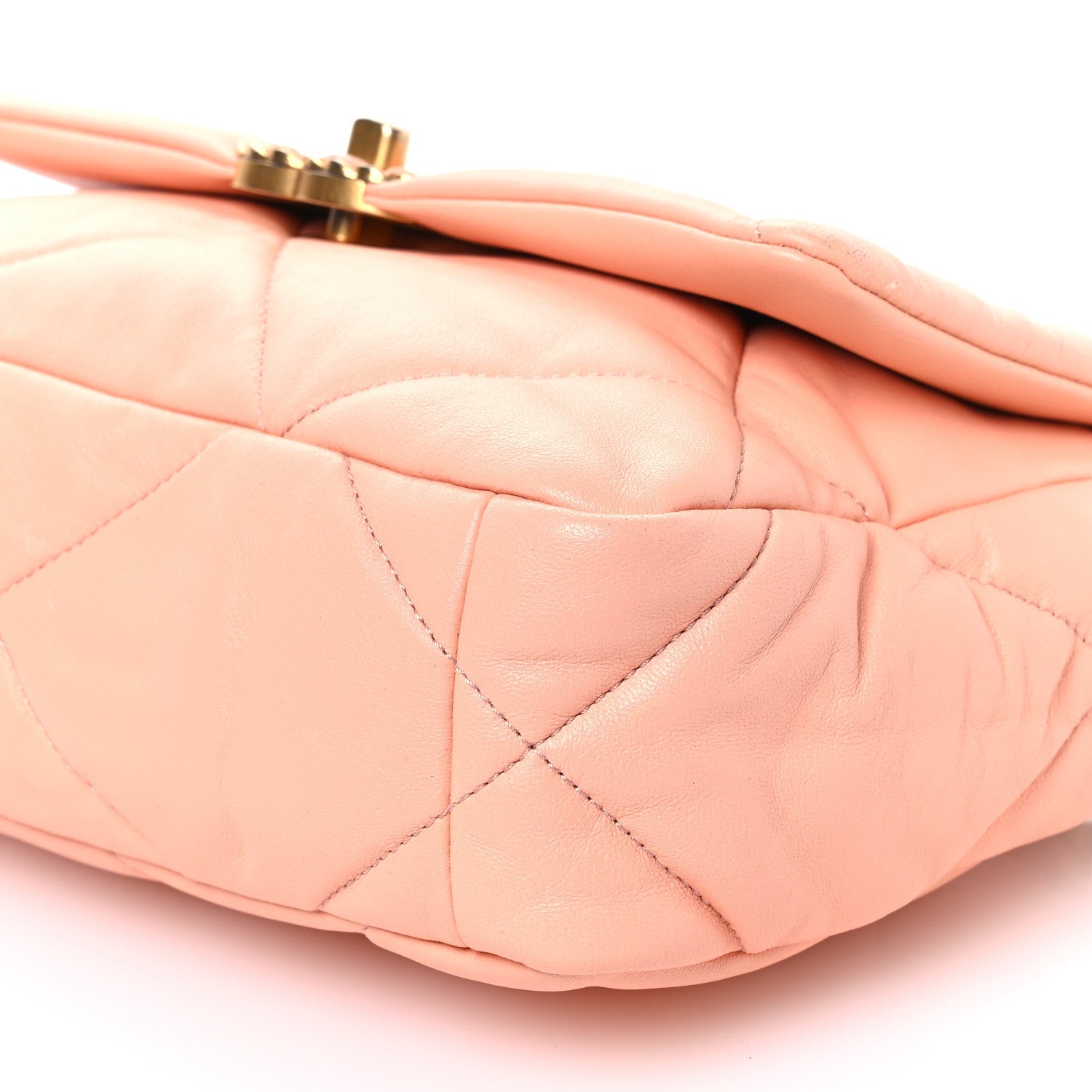 Lambskin Quilted Medium Chanel 19 Flap Light Pink