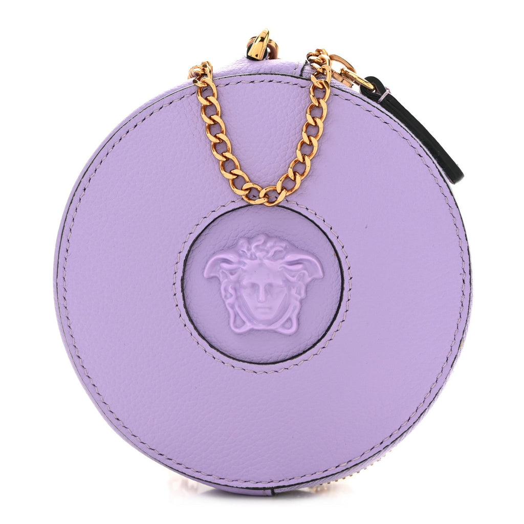 Calfskin La Medusa Round Chain Pouch Lilac