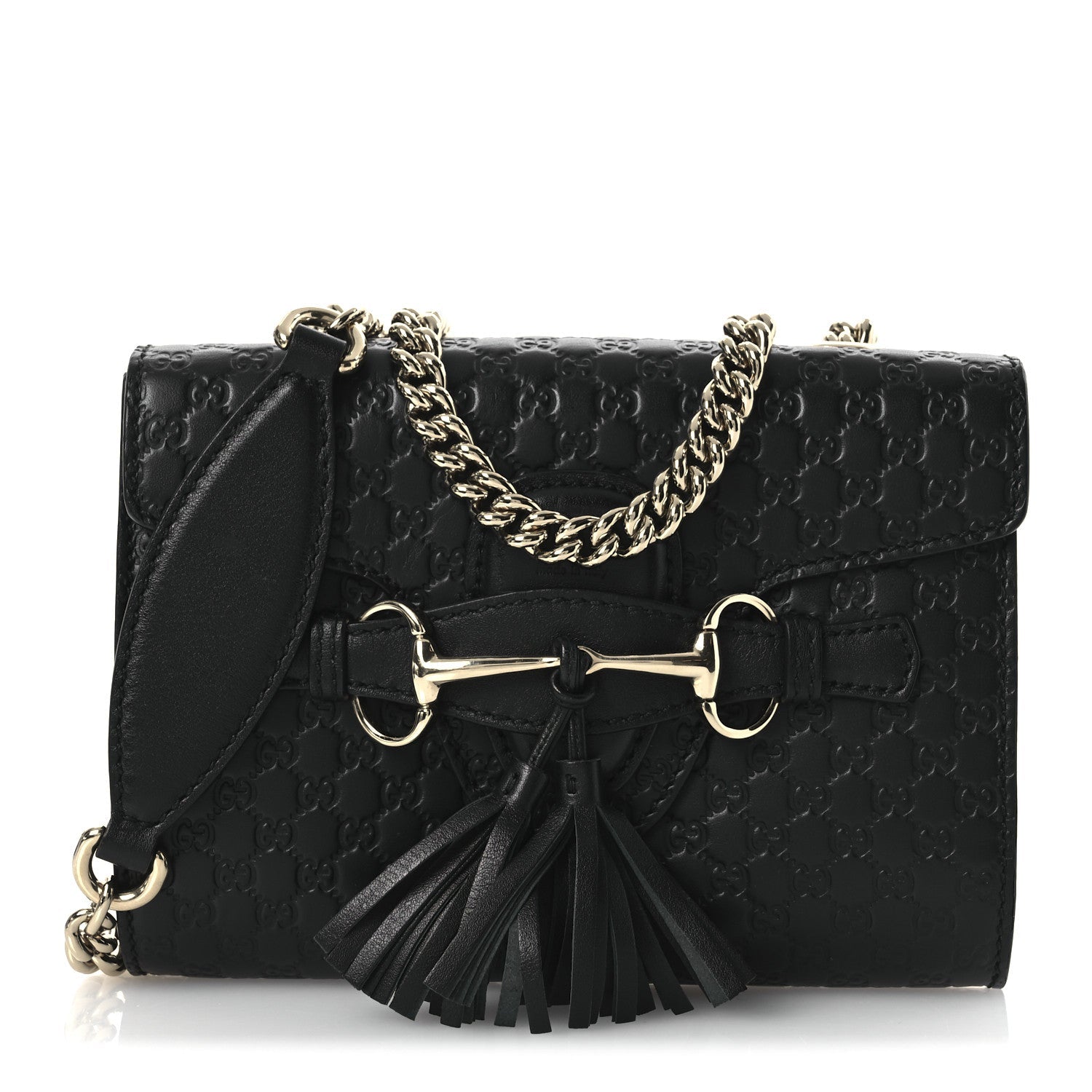 Microguccissima Mini Emily Shoulder Bag Black