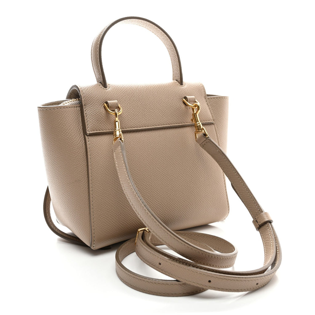 Grained Calfskin Pico Belt Bag Light Taupe