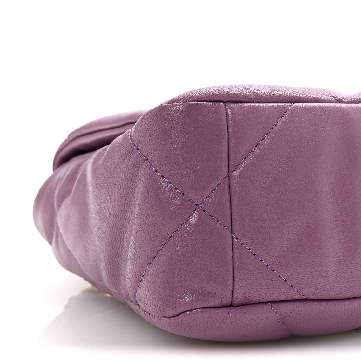 Goatskin Quilted Medium Chanel 19 Flap Violet Purple