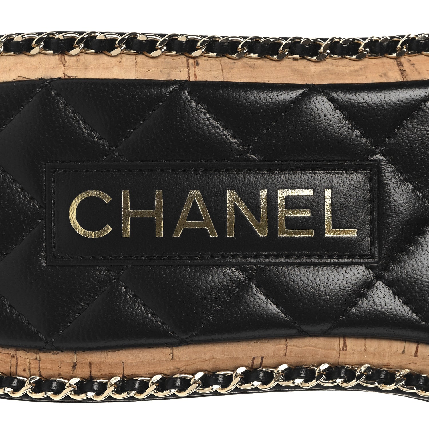 Lambskin Quilted Chain CC Mules 39 Black