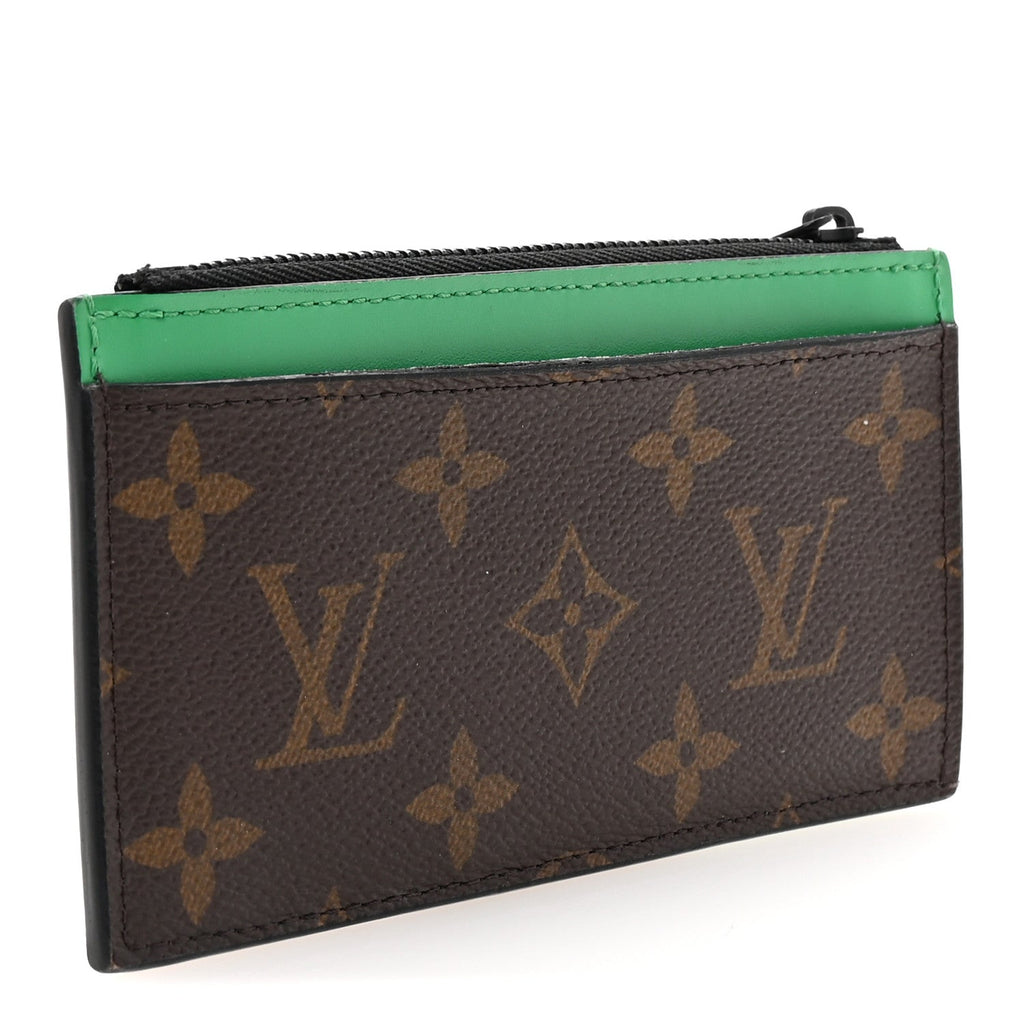 Monogram Calfskin Coin  Holder Minty Green