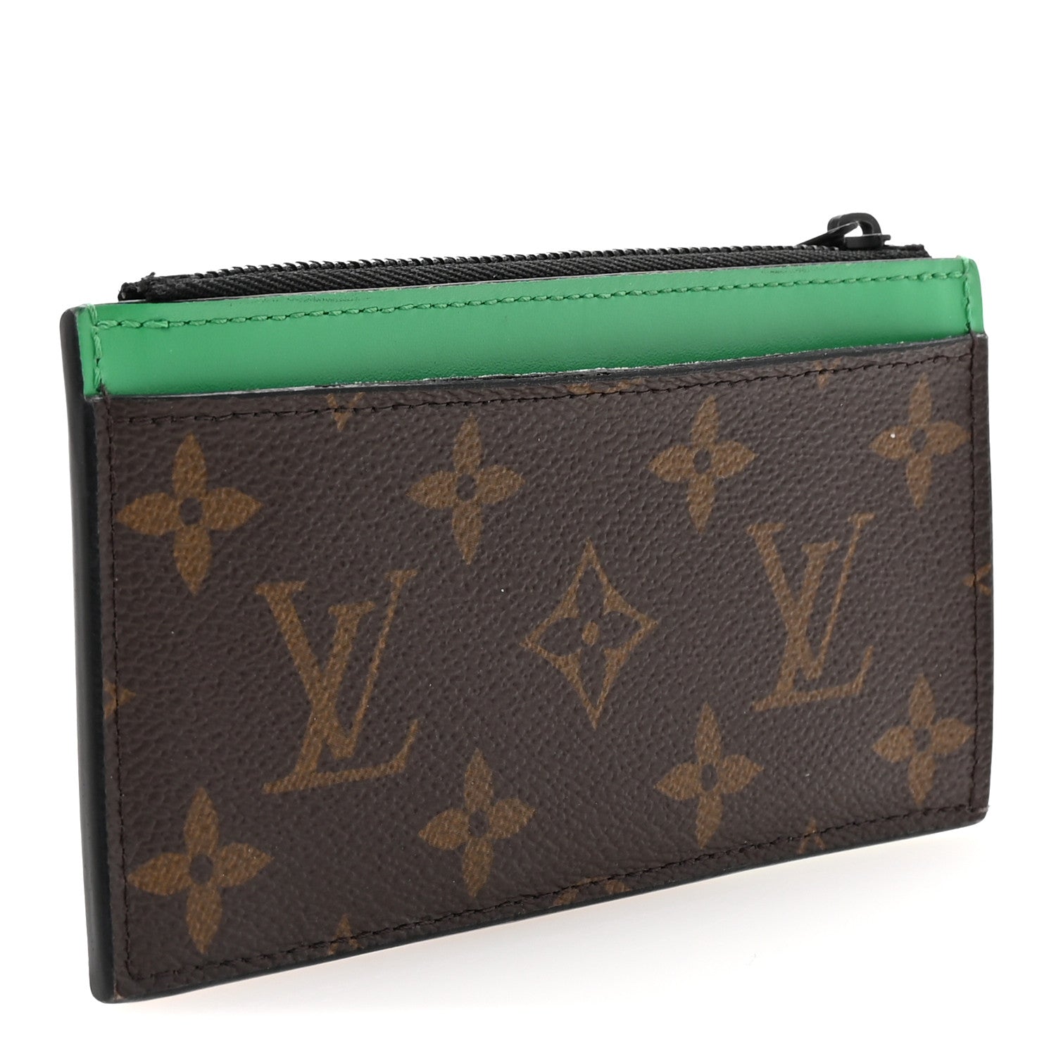 Monogram Calfskin Coin  Holder Minty Green