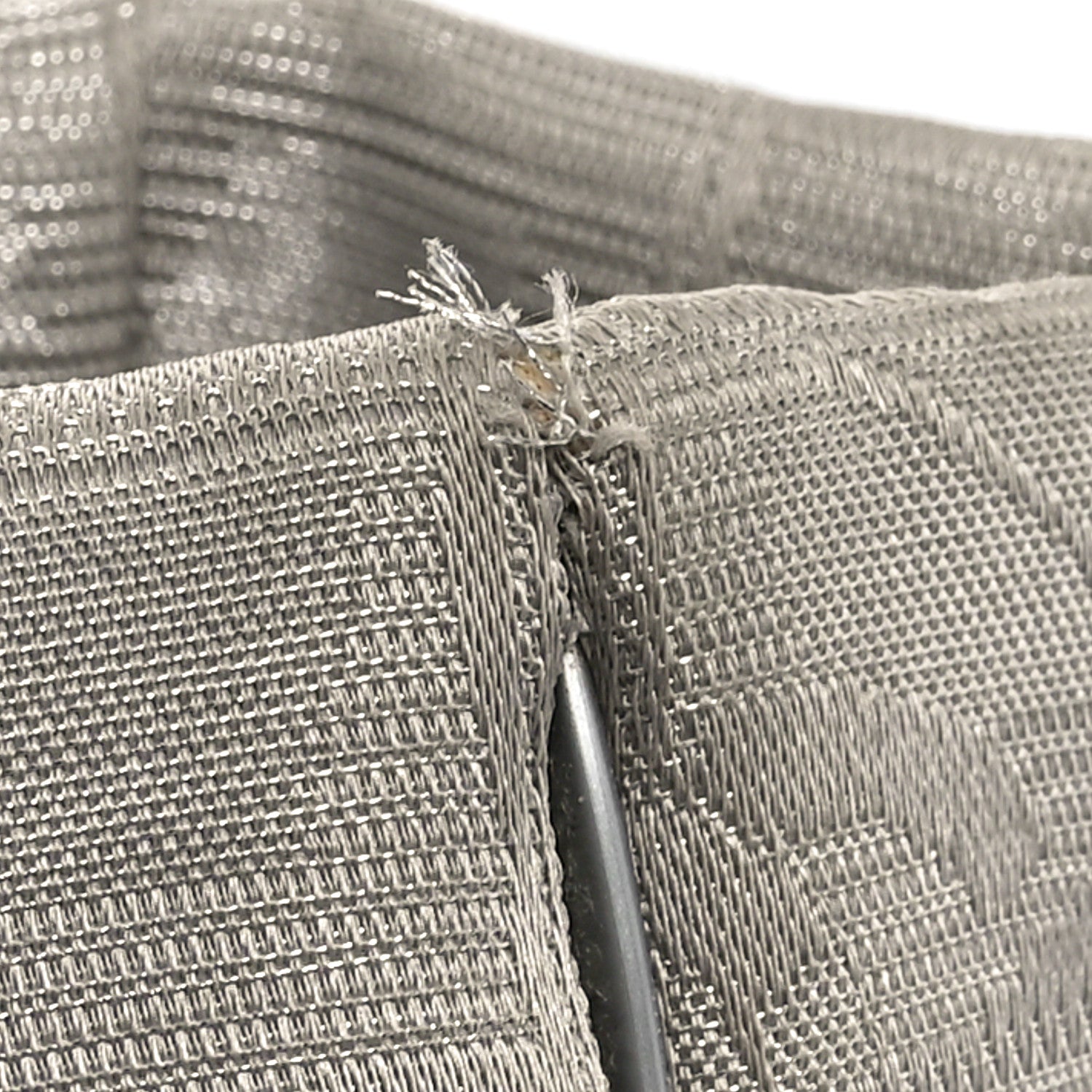 Metallic Nylon Travel Tote Silver