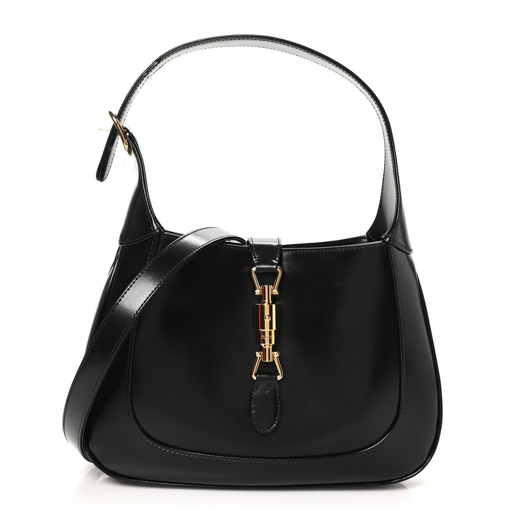 Boarded Dyana Lux Calfskin Small Jackie 1961 Hobo Black