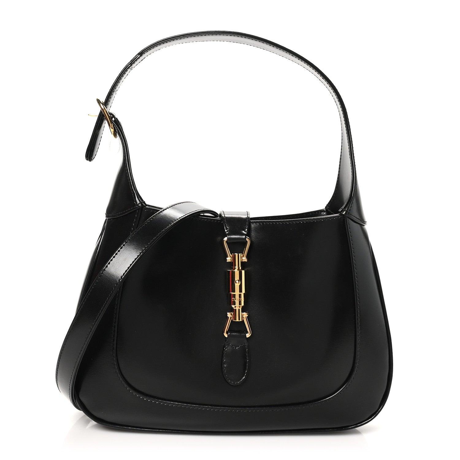 Boarded Dyana Lux Calfskin Small Jackie 1961 Hobo Black