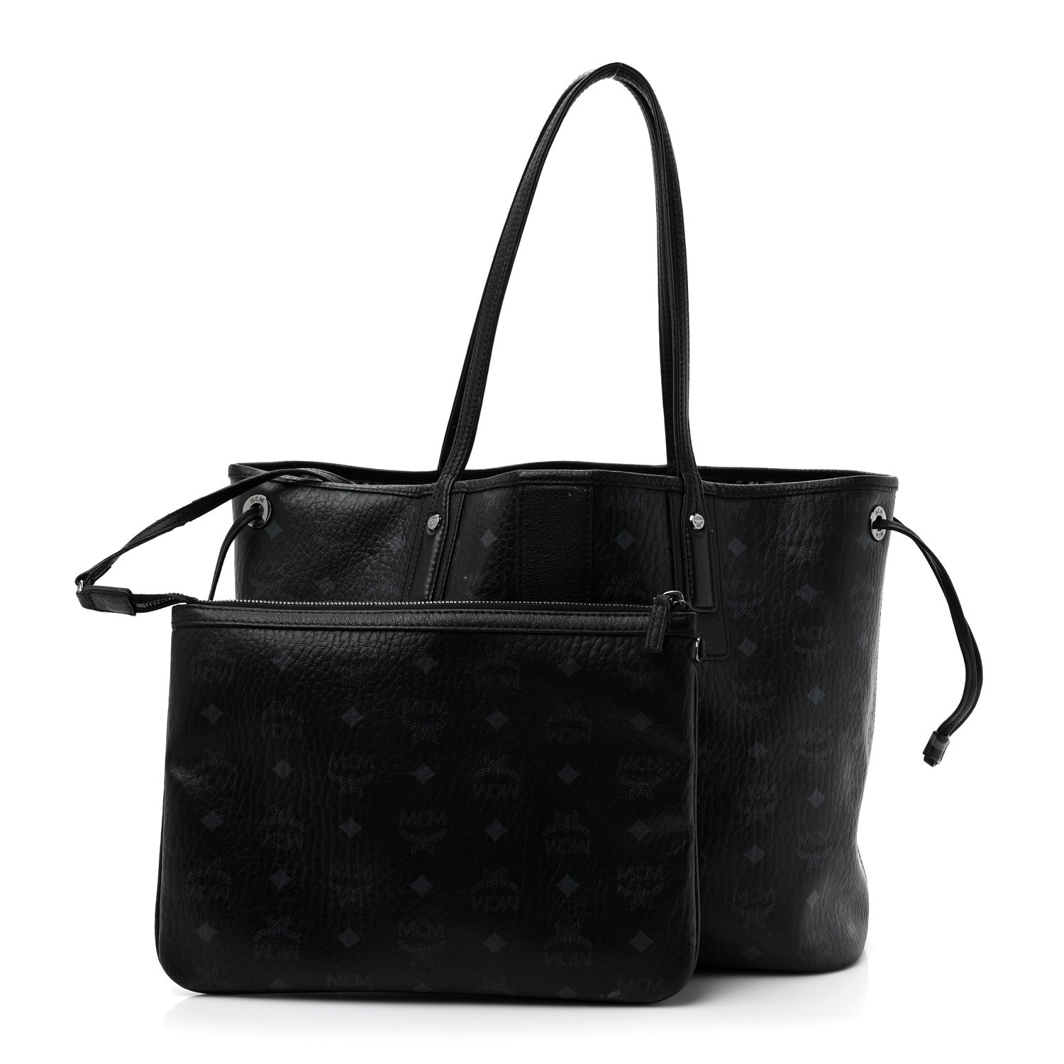 Visetos Medium Liz Reversible Shopper Tote Black