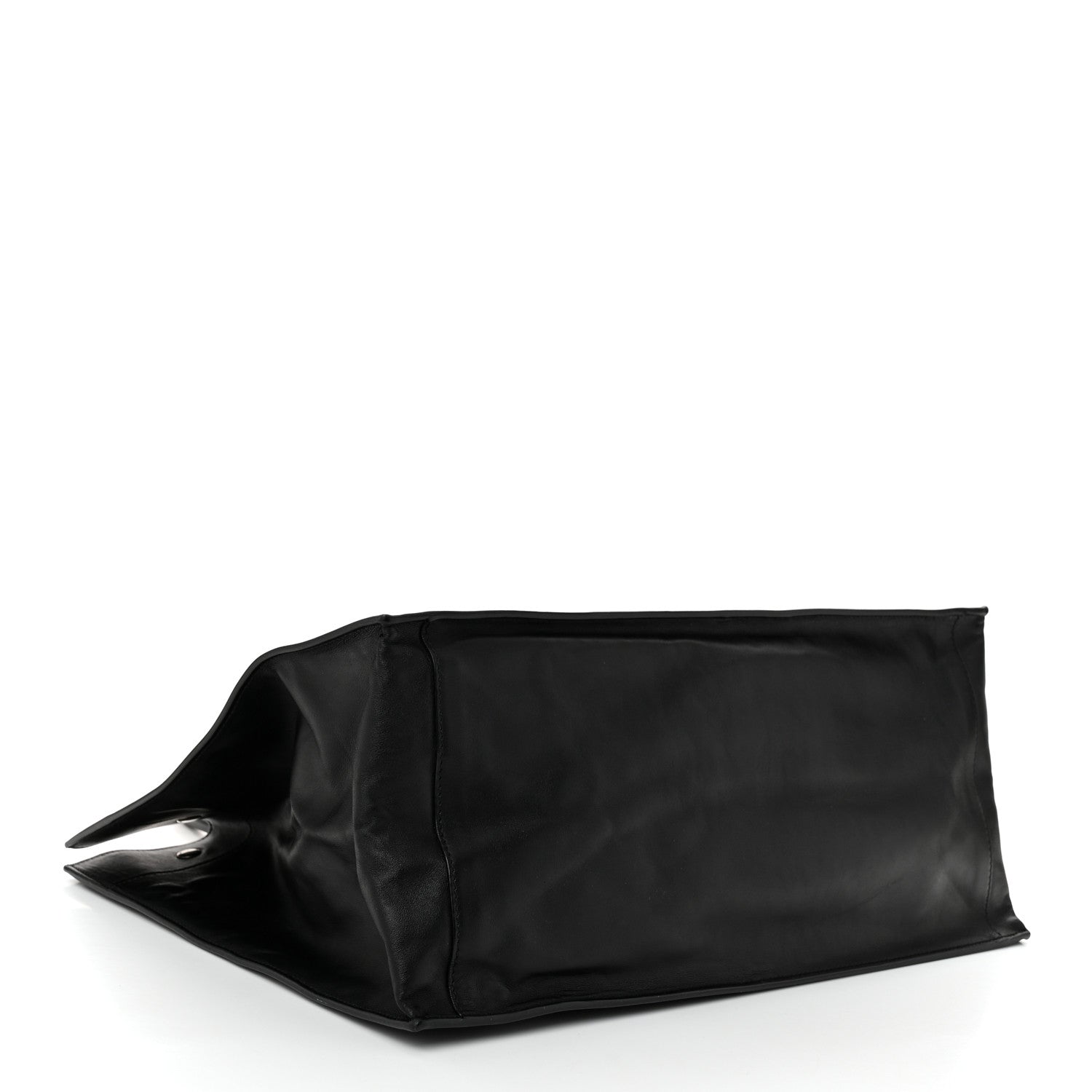 Smooth Calfskin Rive Gauche Small Tote Black