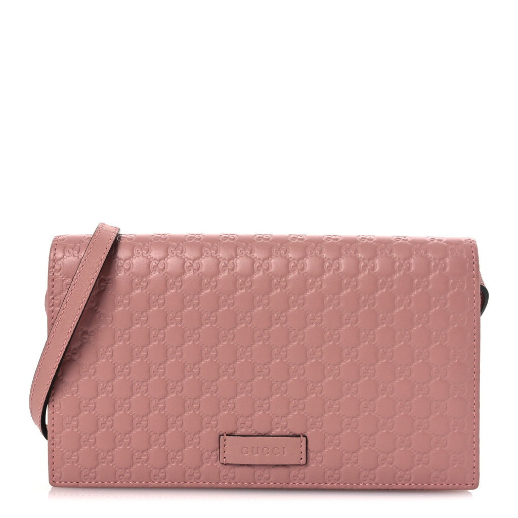 Microguccissima Crossbody Wallet Soft Pink