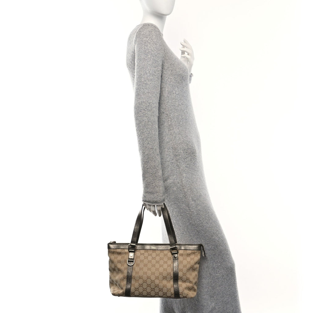 Monogram Medium Abbey Tote Metallic