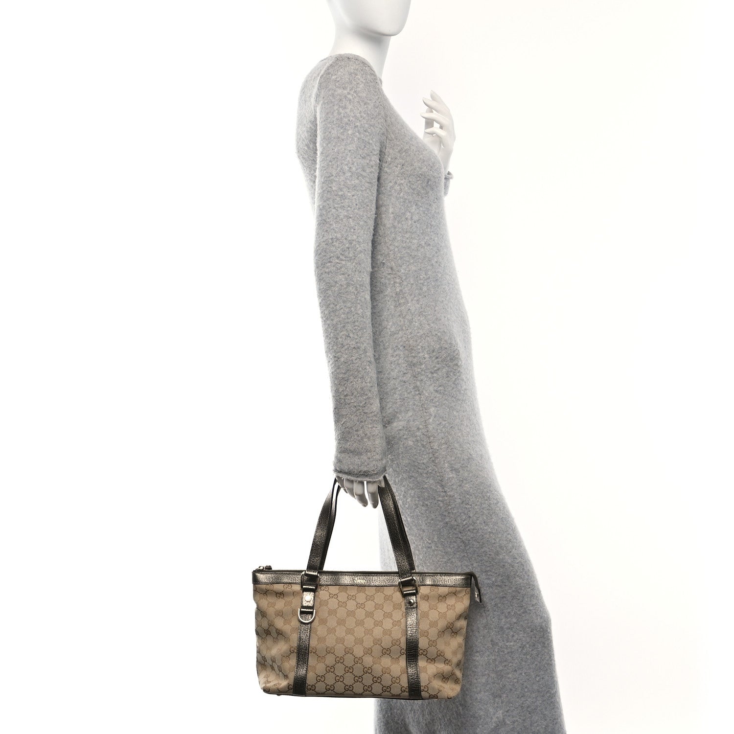 Monogram Medium Abbey Tote Metallic